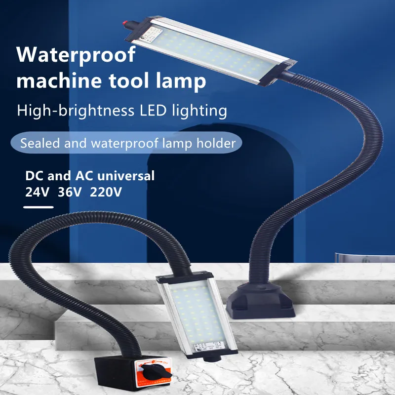 4W/8W Super Bright Gooseneck Led Machine Tool Work Light 24V220V Strong Magnet CNC Lathe Milling Punch Industrial Lighting