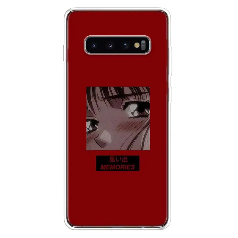 Sad Anime Girl Lockscreen Phone Case For Samsung Galaxy A51 A50 A71 A70 A41 A40 A31 A30S A20E A21S A10S A11 A01 A6 A7 A8 A9 Cove