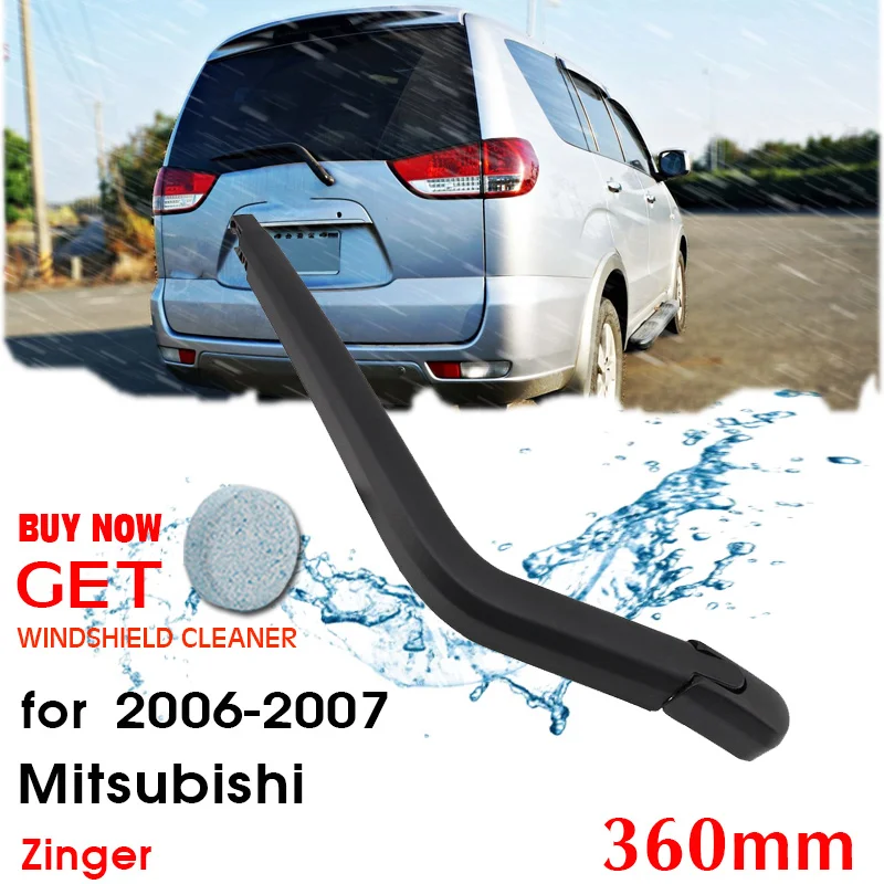 Car Wiper Blade Rear Back Window Windscreen Windshield Wipers Auto Accessories For Mitsubishi Zinger Hatchback 360mm 2006-2007