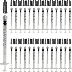 1CC/ML Luer Lock Syringe With Black Cap,Uses for Scientific Lab, Measurement and Dispensing Industrial