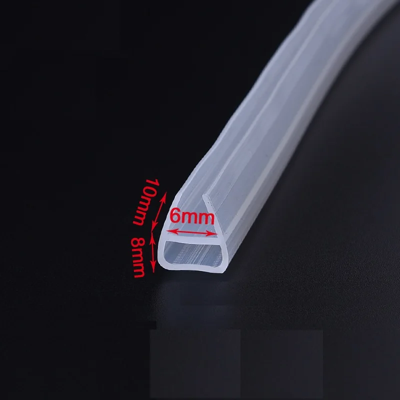 1M 6 8 10 12mm Glass Shower Rubber Seal Silicone Seals Sliding Door Screen Shower Door Window Barn Bathroom Sealing