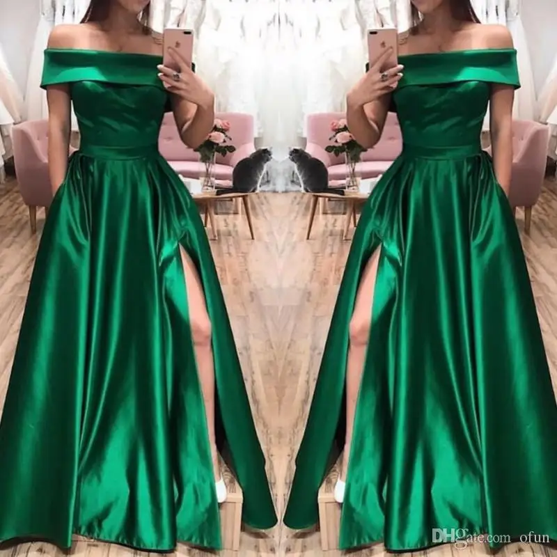 Robe de soirée de mariage vert, épaules dénudées, robe de bal, taille US2-US26W, livraison rapide, en Stock, WP9800, 2021