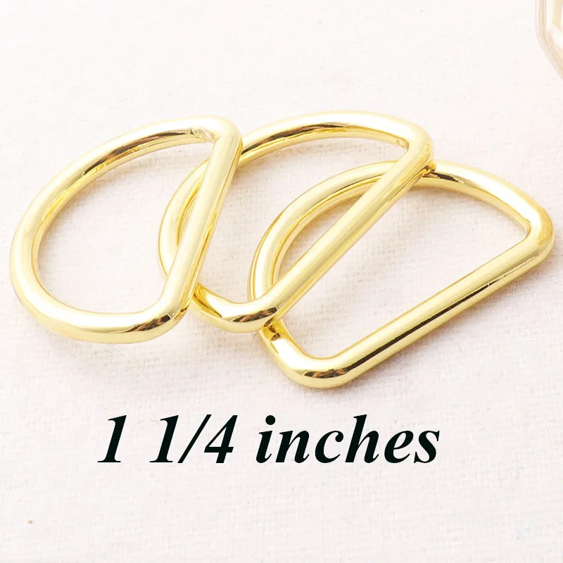 

8 PCS D Ring Buckles 32mm Gold D-ring Purse Hardware Strap D-Rings Supplies Leather Craft Webbing Purse Bag Handbag