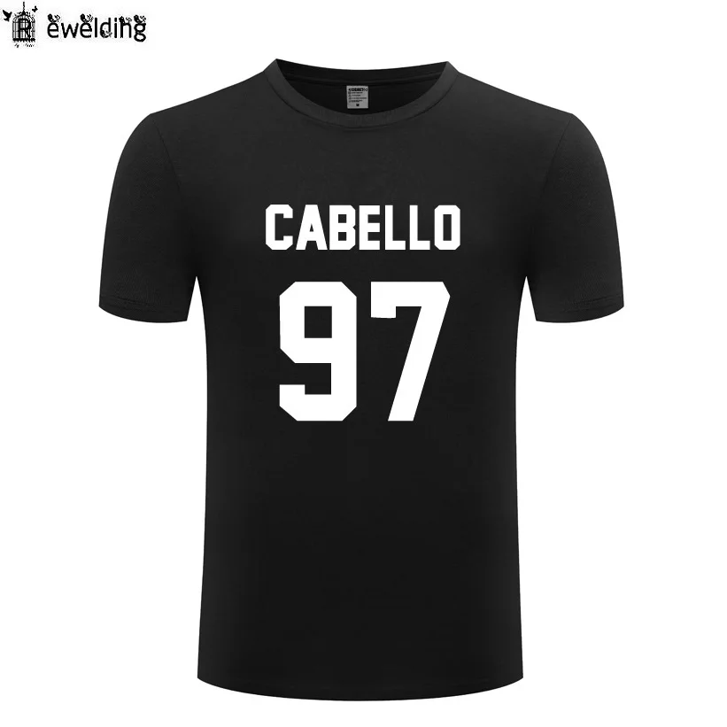 Camila Cabello 97 Men T Shirt Hip Hop Fifth Harmony 5H T Shirts Men Cotton Short Sleeve Punk Rock Male Tops Tees Camiseta Hombre