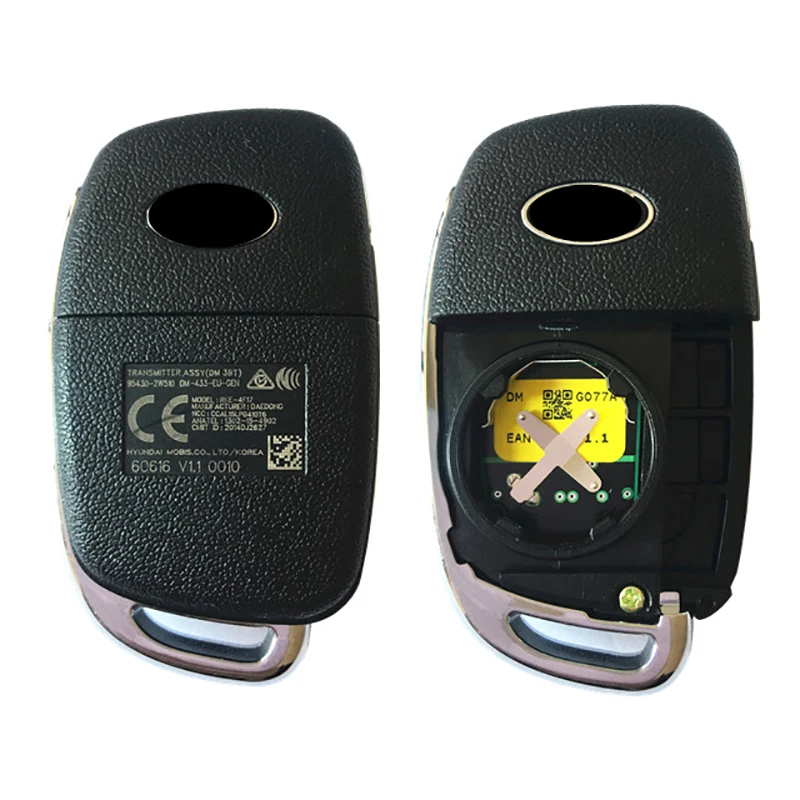 CN020073 3 Button Original Folding Flip Key Fob For Hyundai Santafe Replacement Key 433Mhz 4D60 Chip FCCID RKE-4F17 95430-2W510