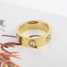 Luxury 6 Crystal Love Ring for Women #4