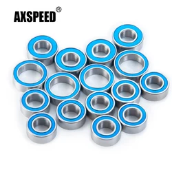 AXSPEED 16Pcs Metal Wheel Hubs Axle Sealed Bearing Kit for Tamiya TT-02 1/10 RC Car Truck Model Accessories Upgrade Parts