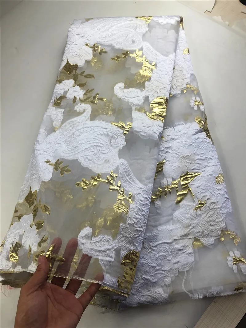 African Lace Fabric Beautiful Design Organza Lace Fabric French Net Tulle Lace Fabric Nigerian Sequins Lace For Dress COP-0015