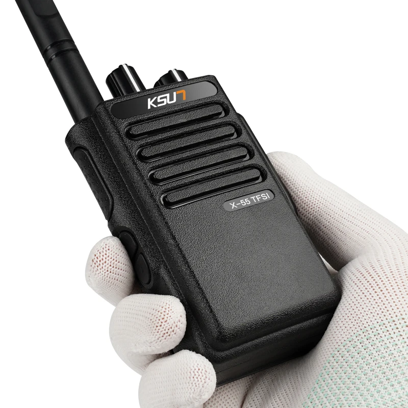 Mini Walkie Talkie profesional de largo alcance, dispositivo de comunicación con antena, recargable, Radio bidireccional, transceptor, KSUN-x55