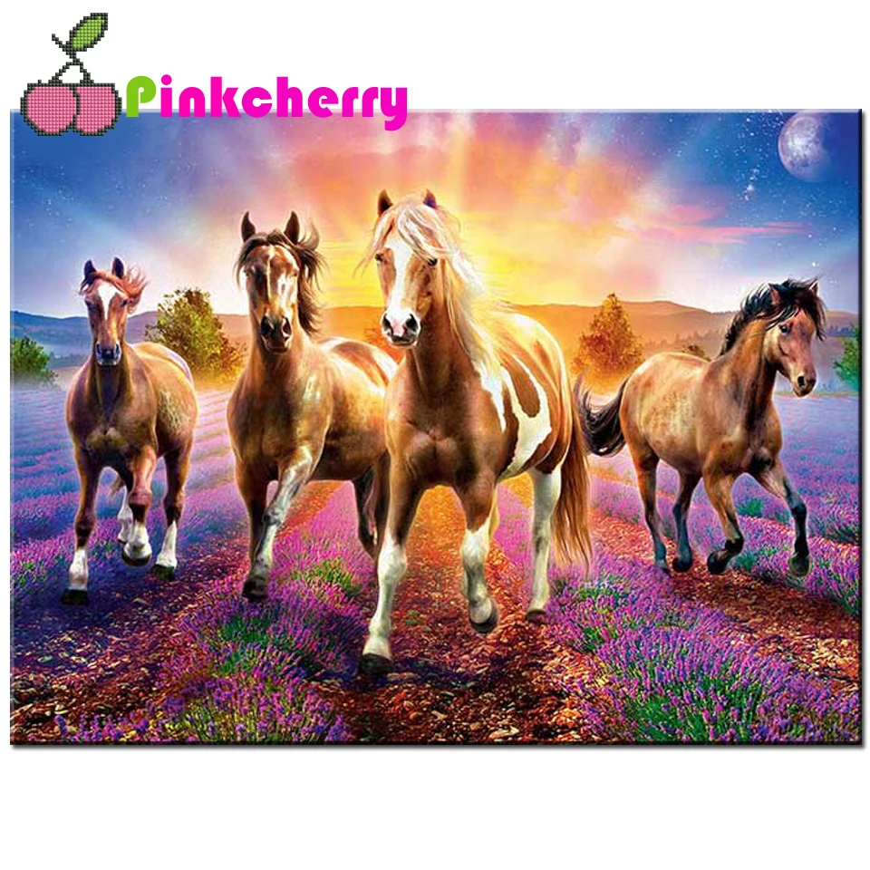 5d Diy Diamond Painting Horses Full square Cross stitch Diamond Embroidery Abstract Animal Unicorn Picture of rhinestones k433