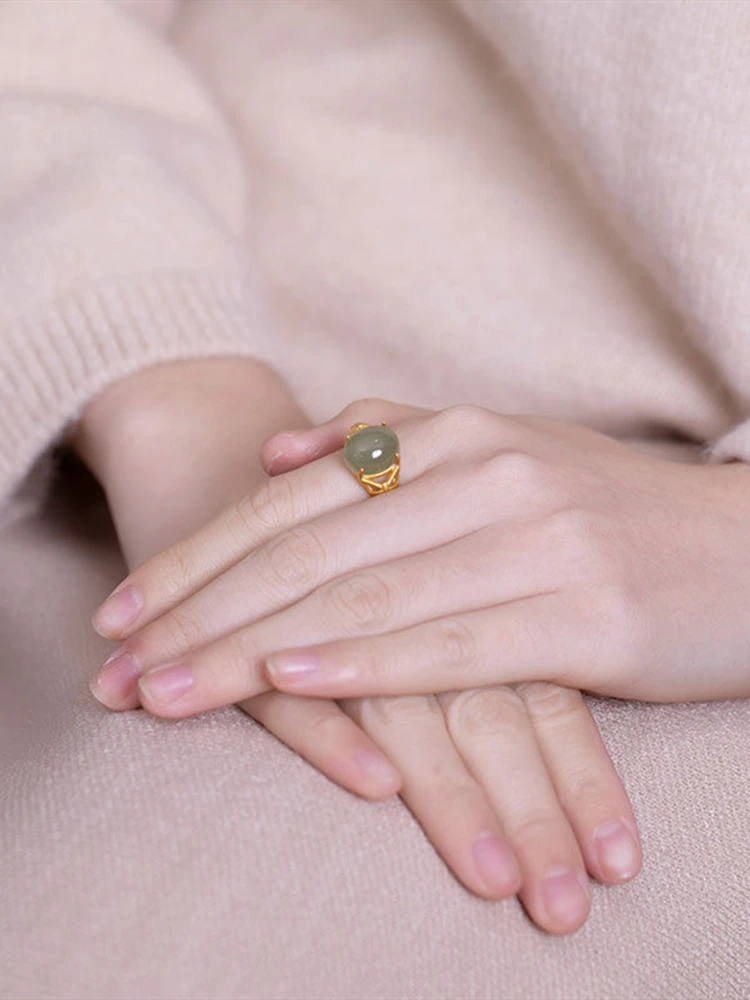

New 100% 925 Sterling Silver Natural Yellow Emerald Gemstone Wedding Engagement Cocktaill Ring Jewelry Wholesale