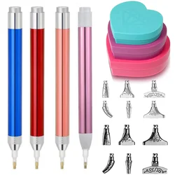 LED Metal Point Drill Pen Heads Drill Pens Diamond Painting Tool 5D Diamond Heart-Shaped Tray Diamonds Accessories DIY Crafts