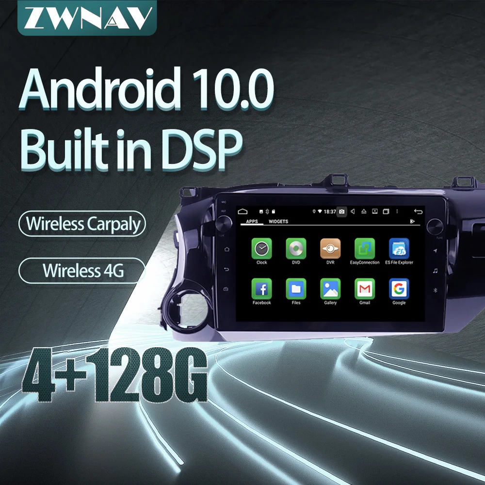 128G Android PX6 FOR TOYOTA Hilux 2016-2018 Car radio player GPS Navigation Multimedia Player Radio