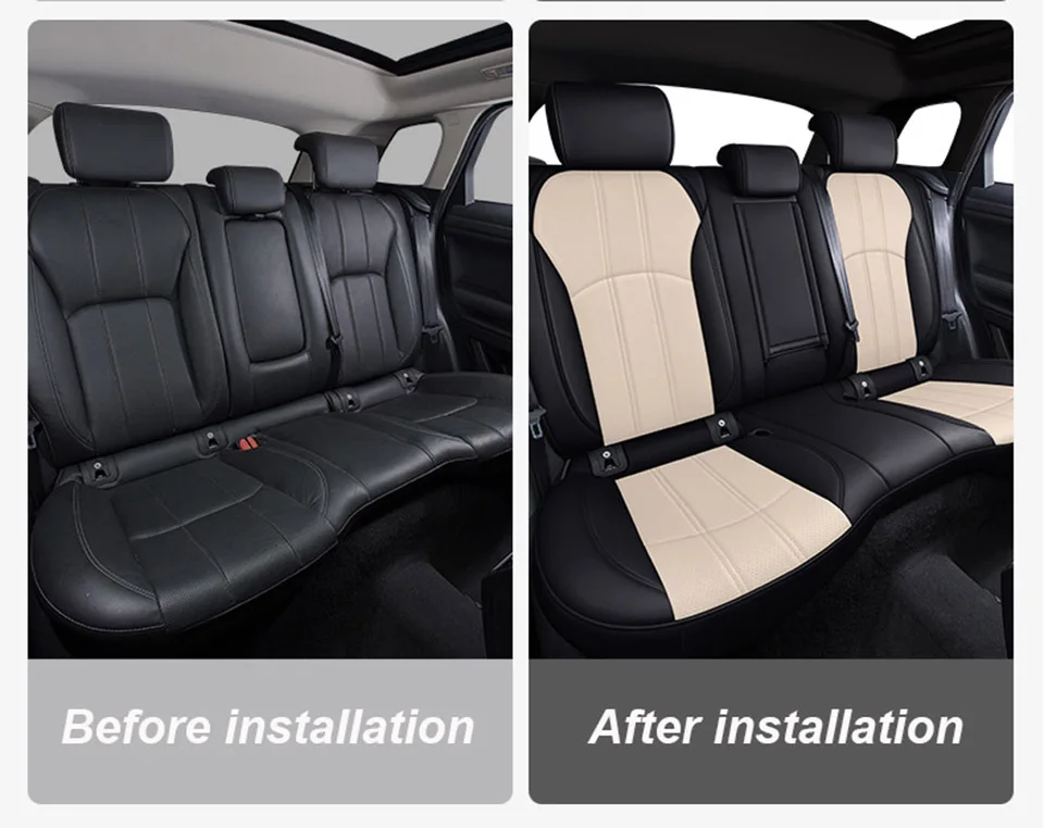 (Vorder- und Rücksitzbezüge) Leder-Autositzbezüge für Mazda CX5 2012 2013 2014 2015 2016 2017 Zubehör – Detail 6