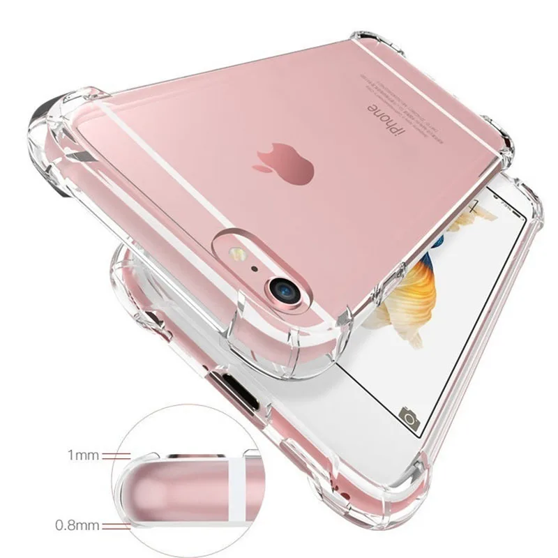 Coque transparente pour iPhone, compatible modèles 6 S Plus, 7, 8, 11 Pro, XS Max, XR, XS Max