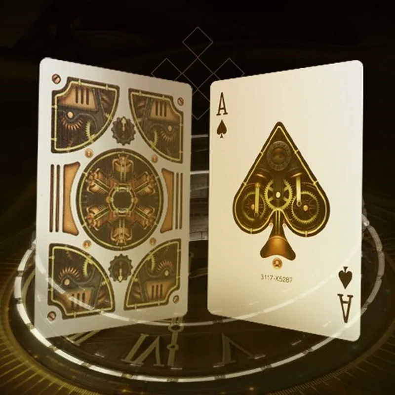 Bicycle Gold Steampunk Playing Cards Poker Size Deck Magic Cards Magic Props Close Up Magic Tricks for Professional Magician