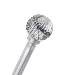 1pc 6-16mm Round  double cut Ball Shape Rotary File Carbide Burr Bit Carving Polisher Tungsten Carbide Routing Cutter Ball Shape