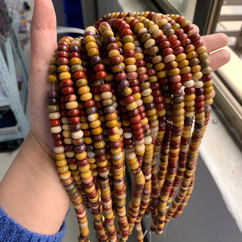High Quality Natural Stone Bead Rondelle Shape Loose Spacer Abacus Quartz Beads For Handmade Jewelry Bracelet Necklace DIY