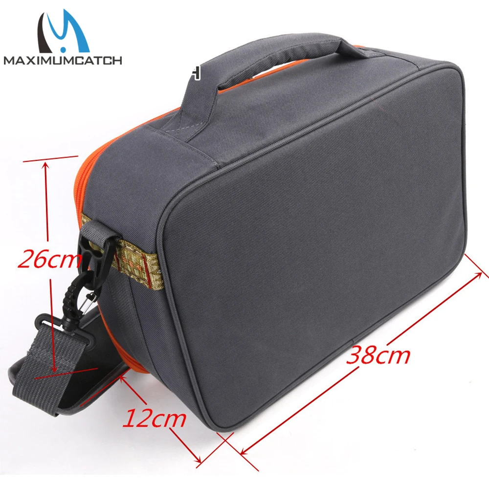 Maximumcatch Adjustable Six Compartments Waterproof Fly Fishing Bag Sling Bag Fishing Reel Pack