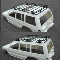 Metal  Roof Top Storage Luggage Rack Exterior Carrier for Wrangler Pajero 1/10 RC Car Crawler LC80 313 Simulation Luggage Rack