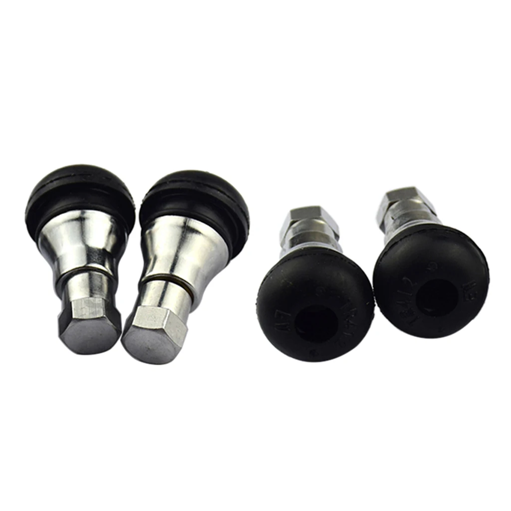 4 Pieces TR412AC 33mm Chrome Sleeve and Cap Short Valve Stem