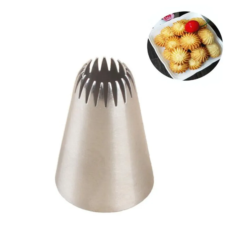 #195 Cake Head Metal Icing Piping Nozzles Stainless Steel Cake Cream Decoration Tips Cookies Pastry Tools