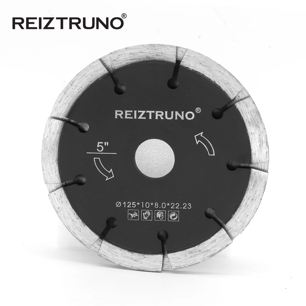 REIZTRUNO 125mm Premium Cutter Blade Double Sandwiched Diamond Tuck Point Blades for stone concrete cutting,Dry or Wet Use