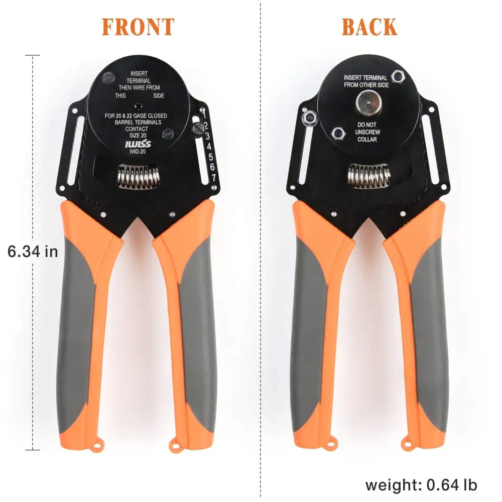 IWD-12/16/20 النمط الألماني ديشي موصل كماشة العقص الصغيرة تشكيله محطة الذكور والإناث دبوس المكشكش أداة #5