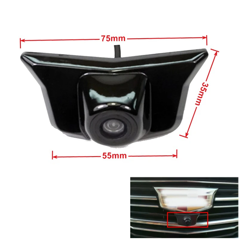 

Night Vision CCD Car Front View Camera Logo Grille Camera for Cadillac XT5 2016 2017 2018 2019 2020 Positive Image Camera