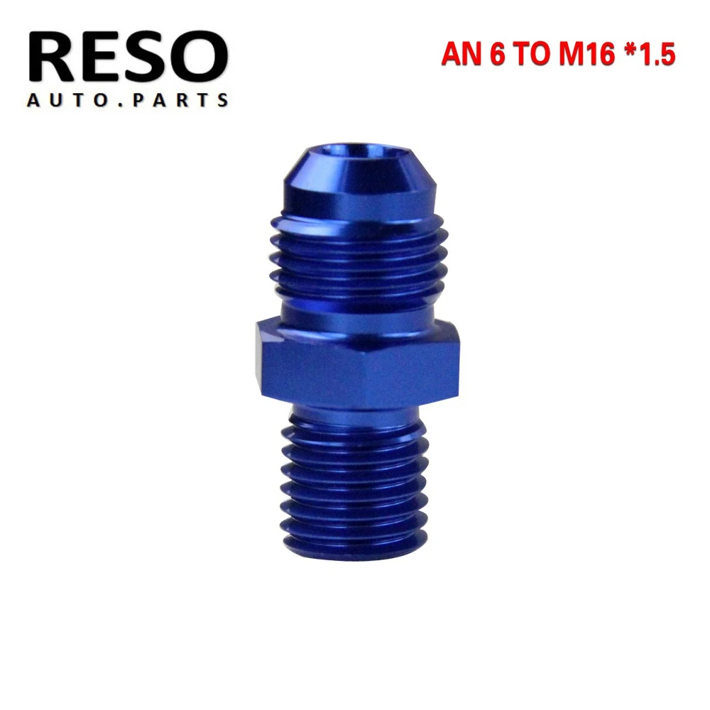 

RESO--Male AN 6 Flare to M16x1.5(mm) Metric straight fitting AN 6 To M16 *1.5 Port Adapter