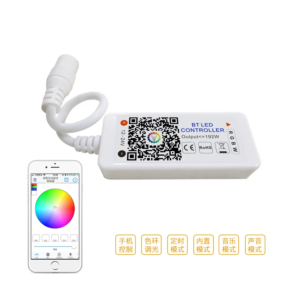 

Mini Bluetooth LED RGB RGBW Controller Smart Remote Magic Color For 5050/3528/RGB/RGBW LED Strip Light DC 12V 24V