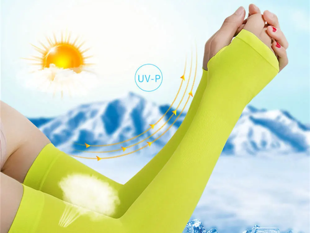 Armstulpen Wärmerschoner Sport-Ärmel Sonnenschutz UV-Schutz Handabdeckung Kühlende Wärmer für Laufen Basketball Radfahren Ski Mangas Para Brazo – Detail 3