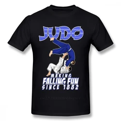 Awesome Judo Making Falling Fun Since 1882 T Shirt Graphic Digital Print 100% Cotton Free Shipping Homme Tee Shirt