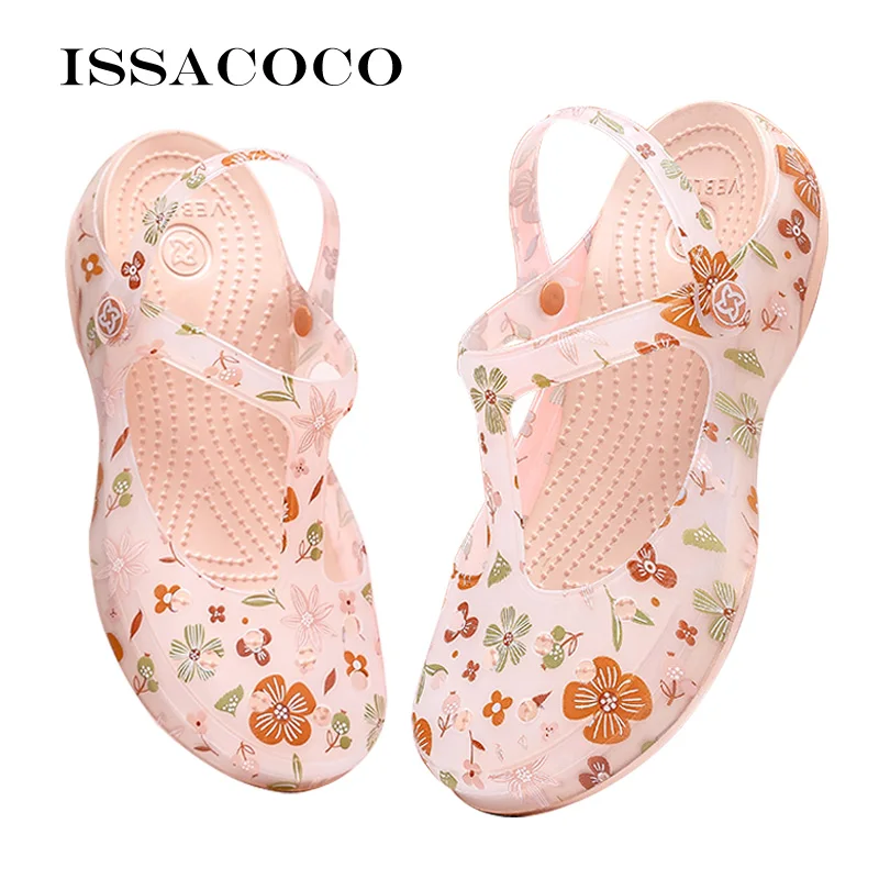 

Summer New Women's Transparent Wedge Sandals Platform Sabot Shoes 2022 Trend Jelly Beach Shoes Medical Hoof Sanitary Clogs Woman