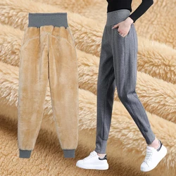 PELEDRESS Quần Jogger Nữ Dày Ấm Áp Mùa Đông Dài Thấm Hút Mồ Hôi Cho Cao Cấp Nhung Trang Quần Dài Nữ Thể Thao Quần Thường Phù Hợp Với Rời Mới