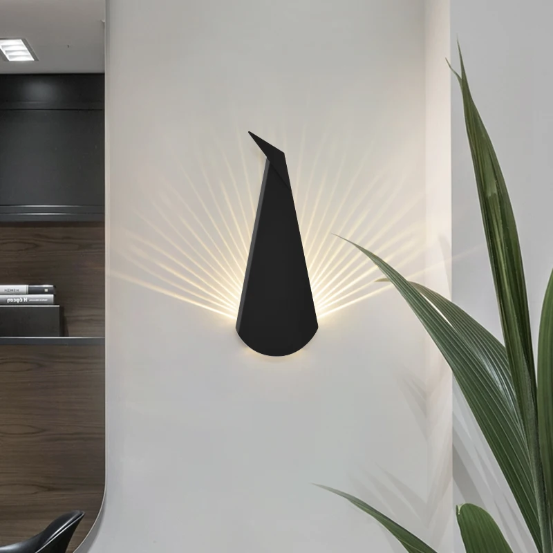 

European peacock wall lamp simple creative living room background lamp decorative wall lamp corridor lamp bedroom bedside lamp