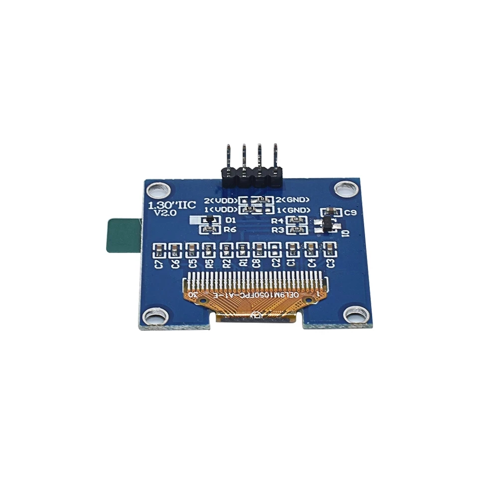 Imagem -03 - Placa de Tela Lcd Vdd Gnd Sck Sda para Arduino Módulo de Tela Oled Iic Serial Branco e Azul de 1.3 Polegadas 128x64 I2c Ssd1306 12864