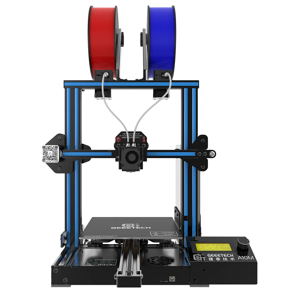 Geeetech NEW A10M 2 In 1 Mix-color Fast Assembly 3d Printer Efficient Filament Detector Break-resuming Capability FDM