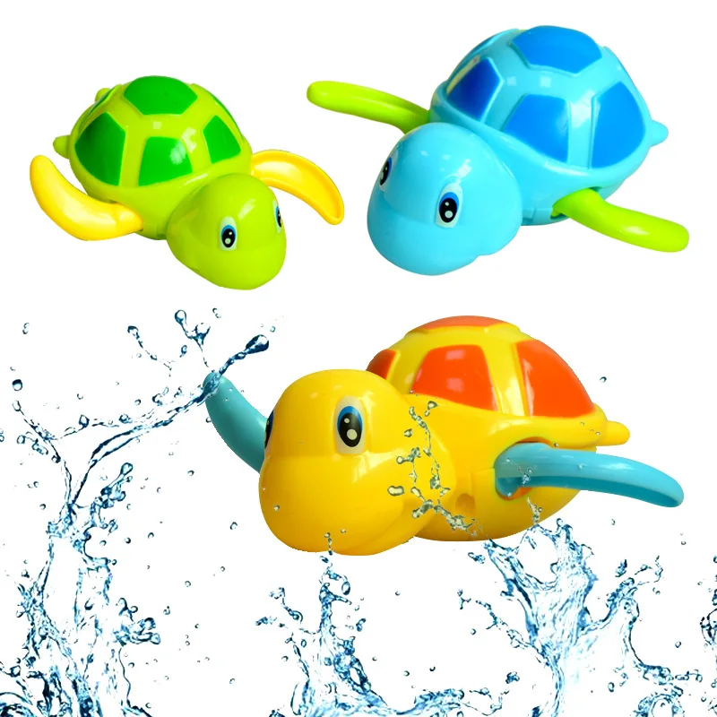 Baby Classic Bath Toys Swimming Tortoise Kids Chain Clockwork Turtle  Water Toys for Children