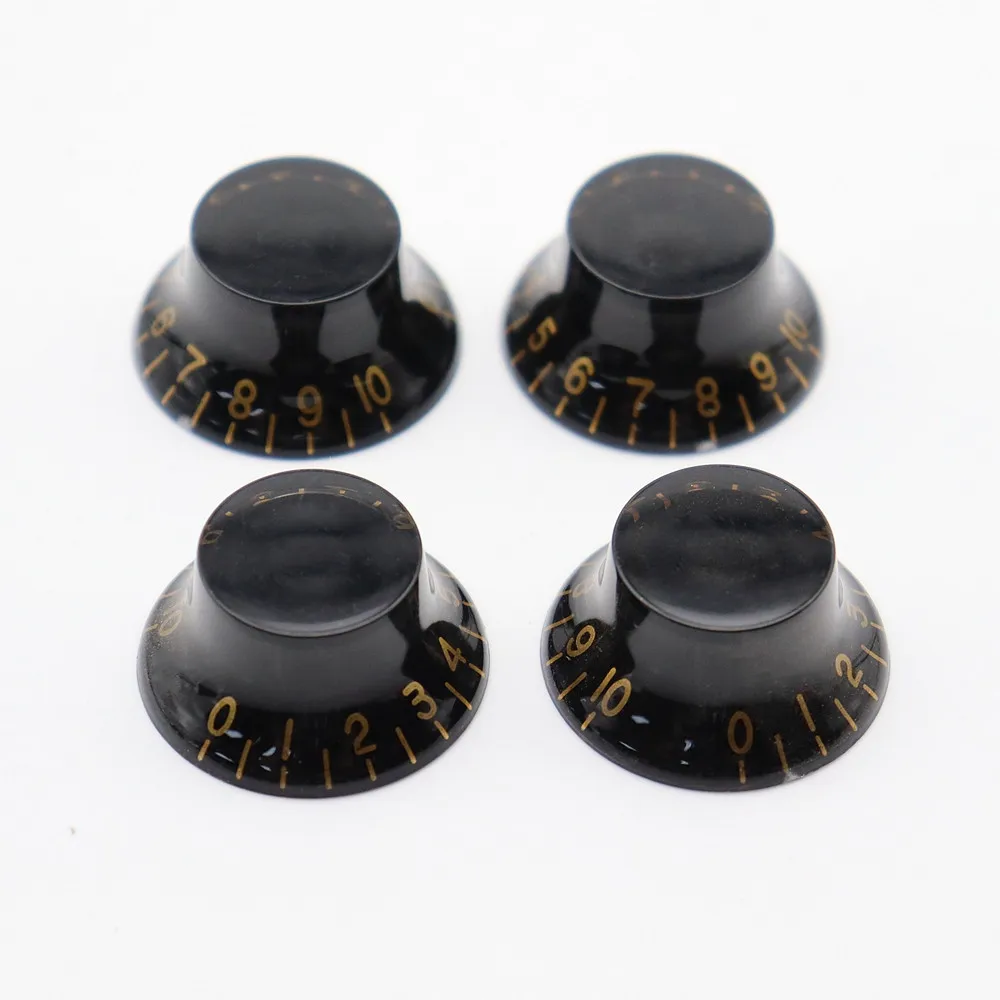 4pcs Electric Guitar Bass Top Hat Speed Control Volume Knobs multiple colors