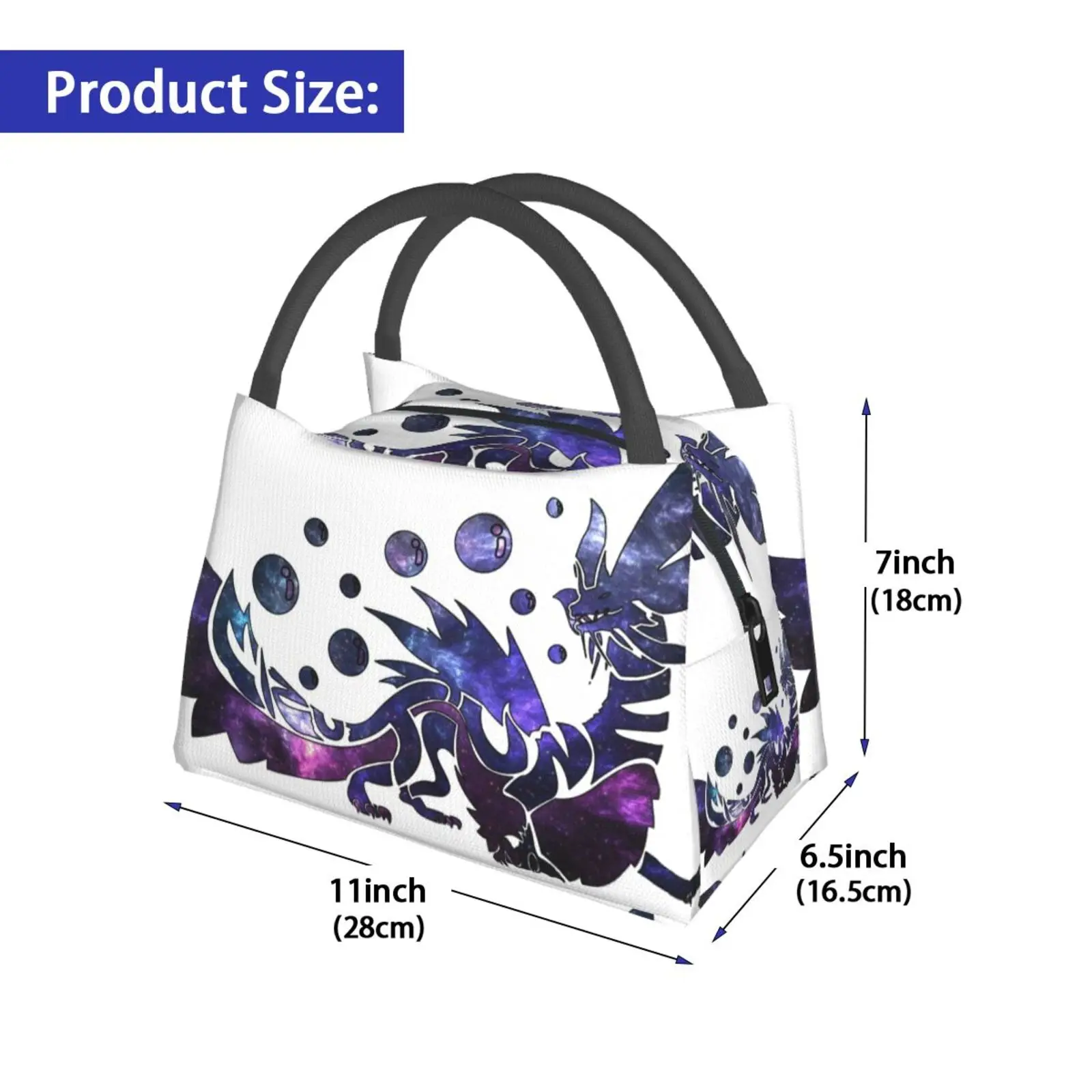 Cooler Lunch Bag Picnic Bag Monster Hunter World-Mizutsune ( Galaxy Design ) Mizutsune Monster Hunter Monster