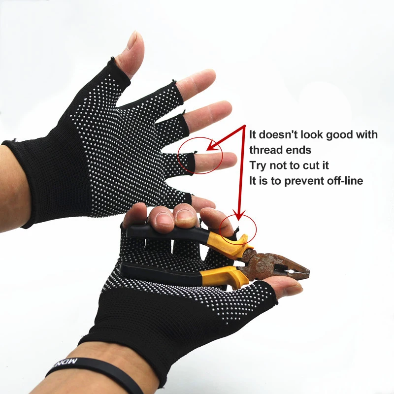 Anti-Slip Gloves Nylon Breathable Outdoor Sports Gym Stress Relief Pain Relief Full Finger Mountain Cycling Bike Gloves