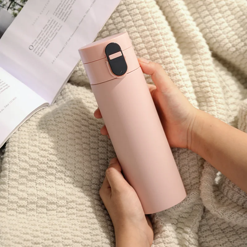 450ML Thermos Water Bottle Temperature Display Vacuum Bottle USB Charging Thermos Drinking Reminder Insulated bottle