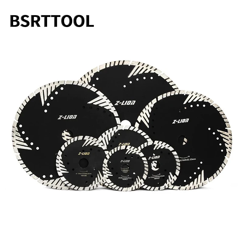 BSRTTOOL 1pc Diamond Circular Saw Blades Cutting Granite Stone Porcelain Ceramic Tile Saw Disc with Protection Teeth