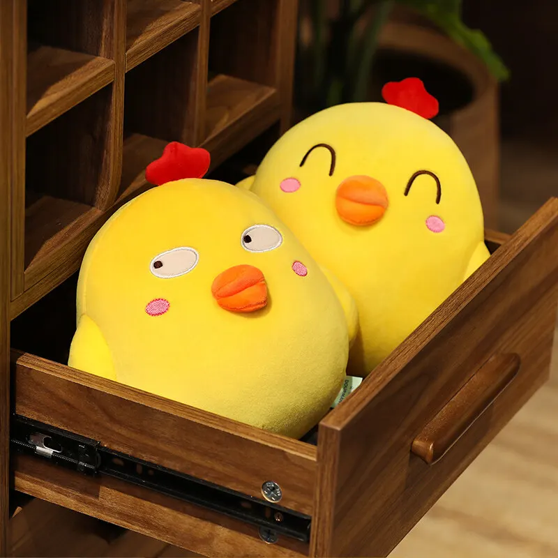 25-65cm Cute Chicken Plush Toys Kawaii Cartoon Little Yellow Chicken Doll Soft Stuffed Chick Animal Pillow Xmas Gifts for Kids