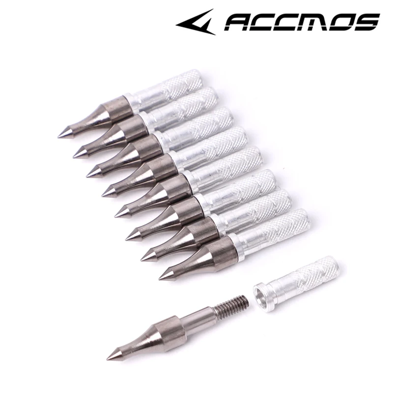 

100 Grain Target Arrow Point Archery Broadhead with Aluminum Insert ID 6.2mm Fit for Carbon /Fiberglass / Aluminum Arrow