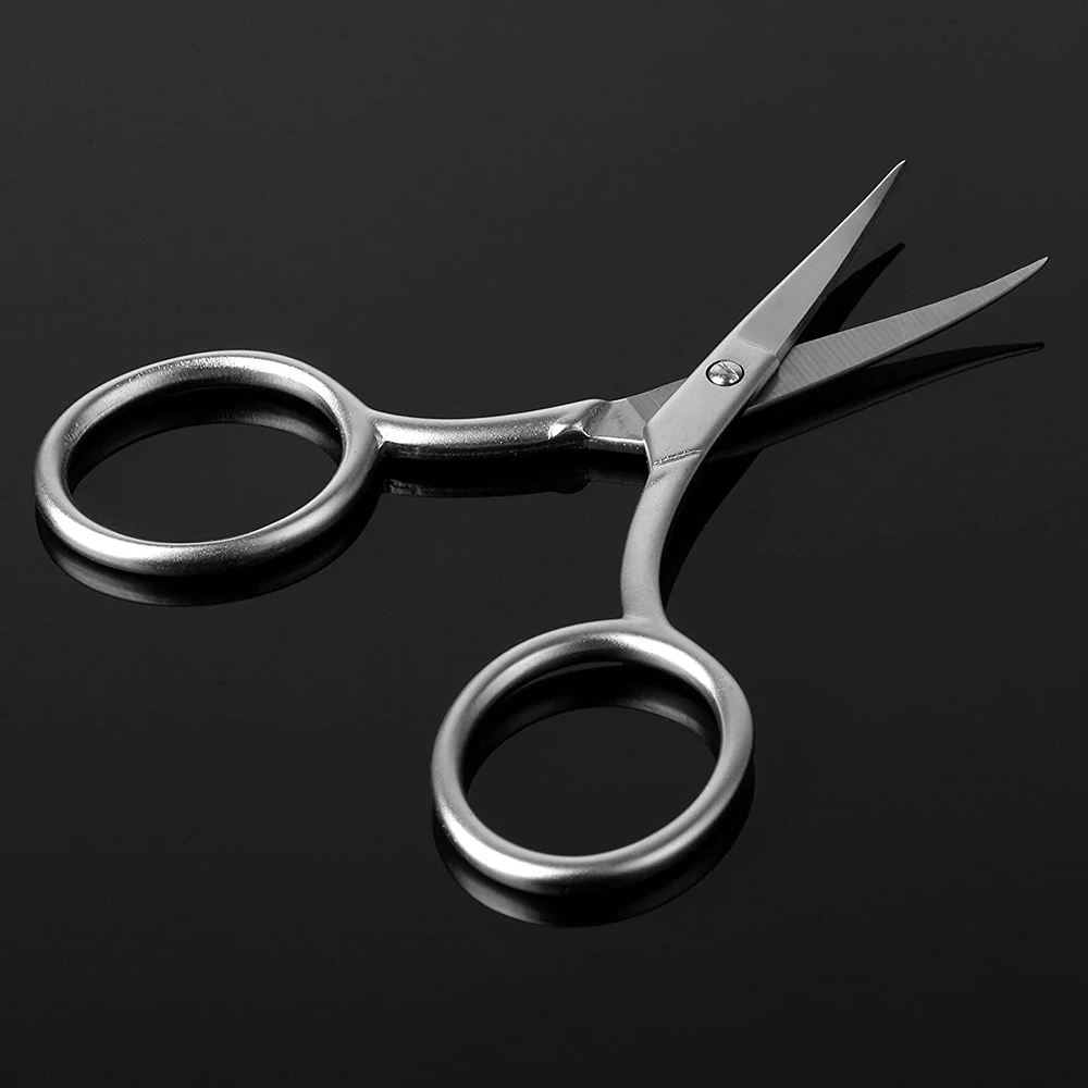 8.9CM Stainless Steel Small Embroidery Scissors Sharp Curved Tip Needlework Sewing Scissors for DIY Craft Thread Cutting Tools