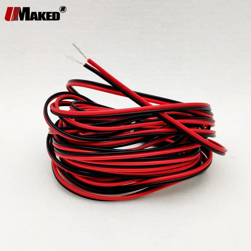 20m 100m LED Cables 2Pin Tinned Copper electrical wire 2x0.3mm PVC insulated UL2468 wire LED strip 5050 5730 Power extend cable