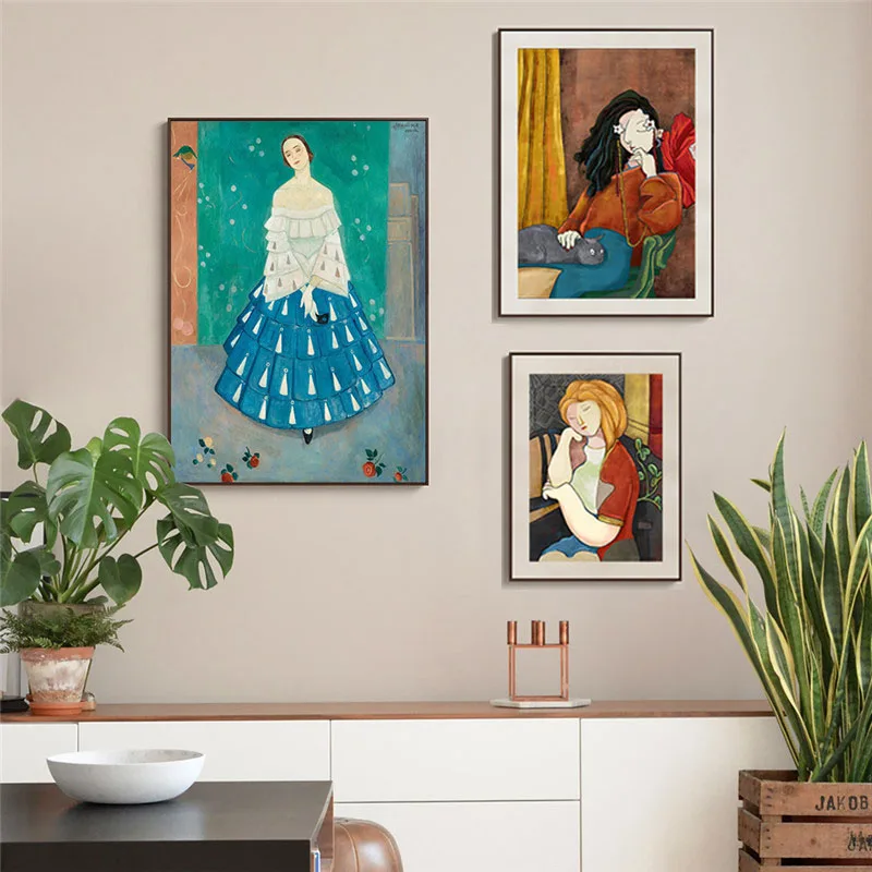 Henri Matisse Abstrakte Leinwand Malerei Vintage Frau Wand Kunst Poster Drucken Nordic Wand Bilder Cuardos Wohnzimmer Wohnkultur