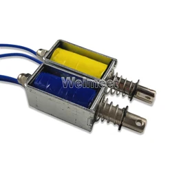 1pcs DC12V 24V Push-Pull Type Through Type Open Frame Solenoid Electromagnet 10mm 0.4N